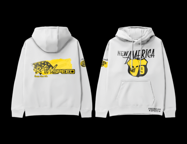 yellowh American Speed Yellow White Hoodie